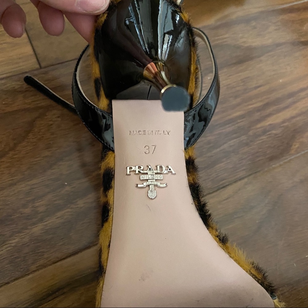 Prada Leopard Print Leather Sandal - image 7